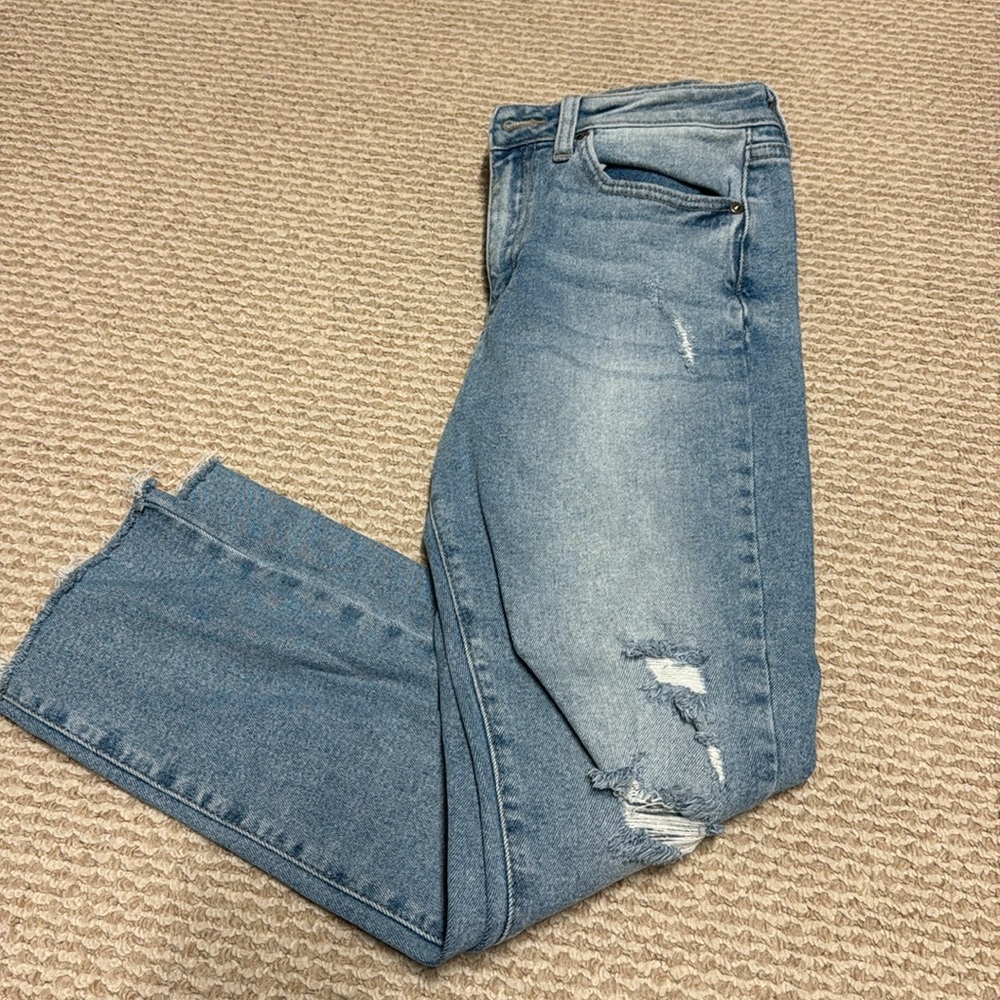 Just black denim jeans gently worn